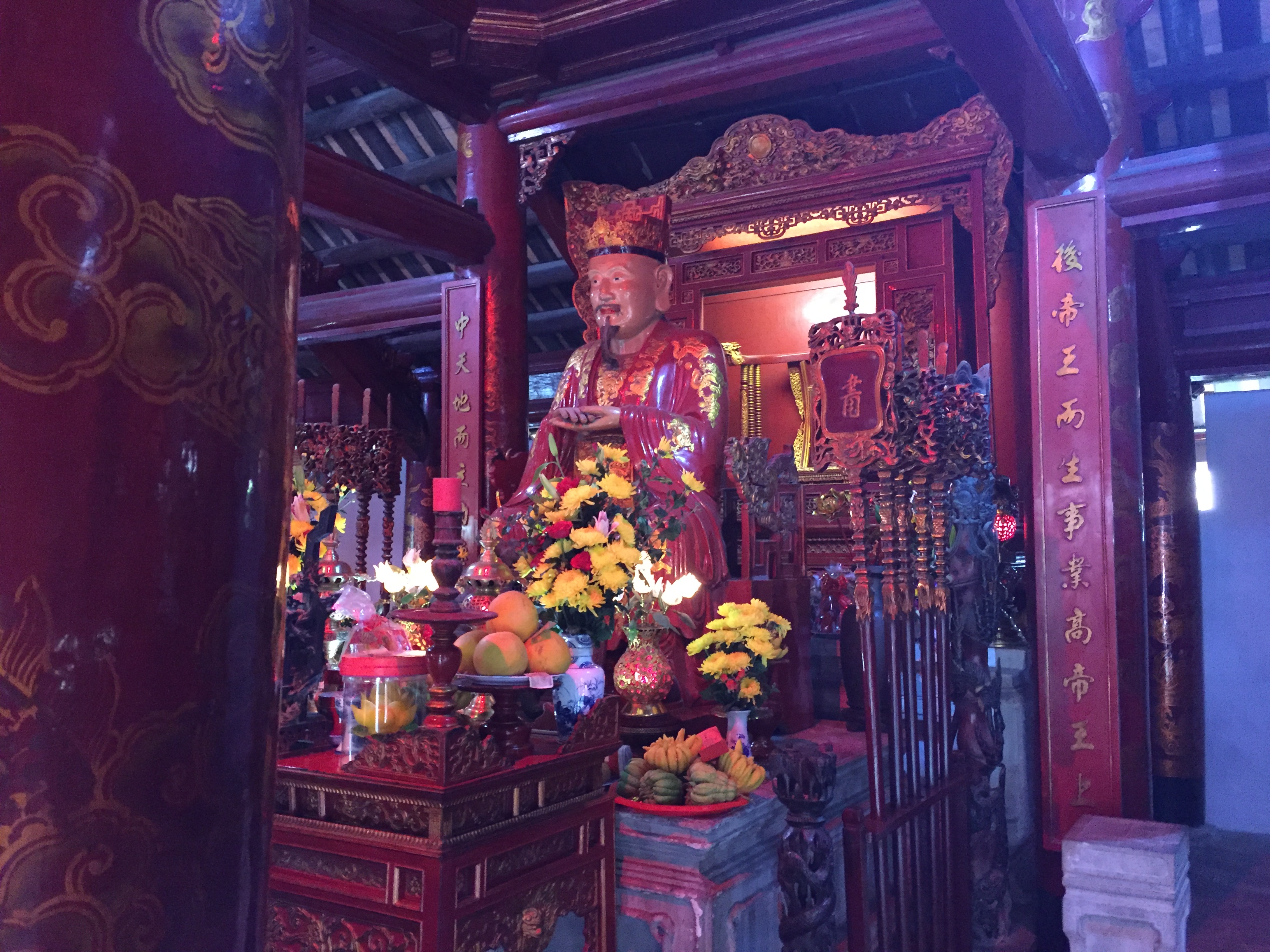 statue temple of literature Hanoi Vietnam